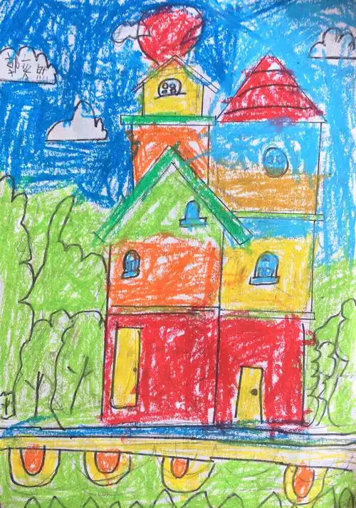 首创画室儿童画作品集—房子
