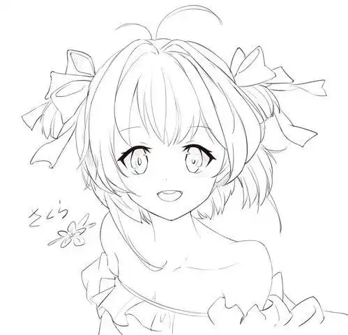 二次元人物简笔画二次元人物绘画教程