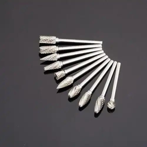 钨钢磨头硬质合金旋转锉金属打磨头铣刀扩孔工具单槽双槽3*6磨头