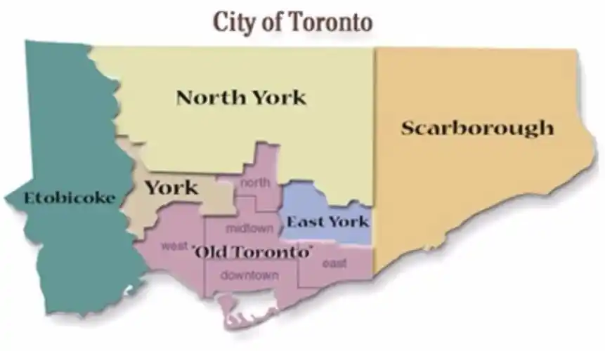 多伦多行政区域划分