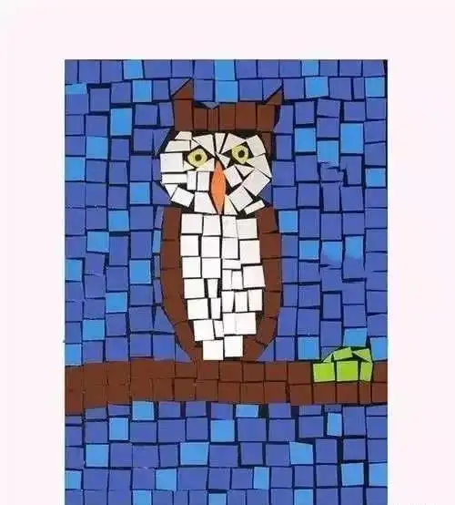 马赛克拼贴画|颜料|画纸|洗碗巾_新浪网