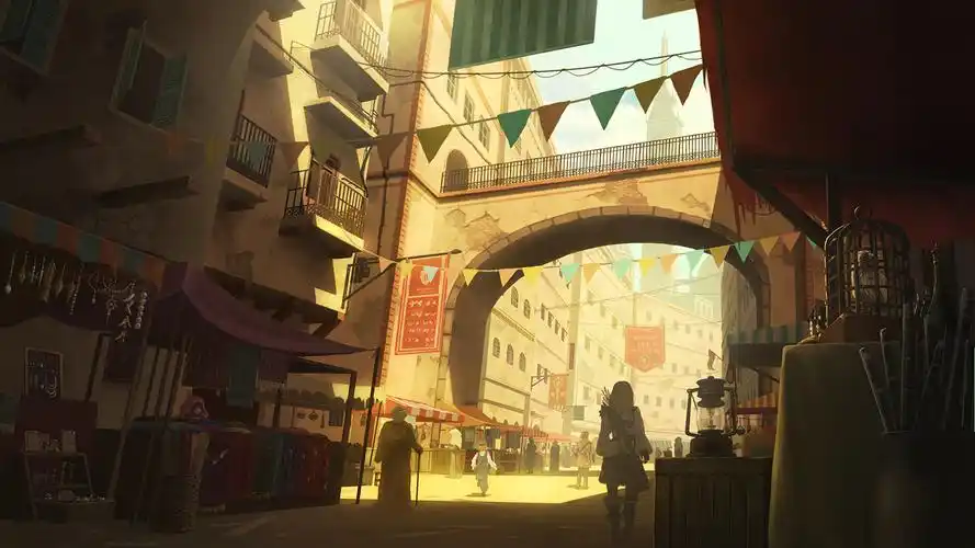 二次元动漫插画场景图片桌面壁纸