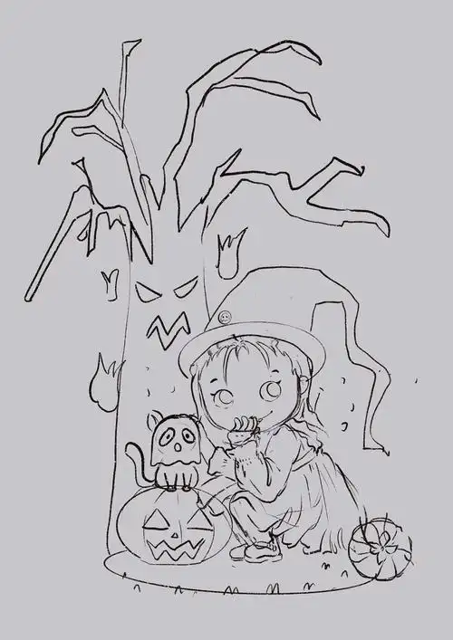 万圣节小女巫|插画|儿童插画|陈立正不休息 - 原创作品 - 站酷 (zcool