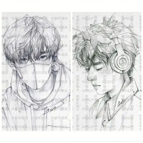 易烊千玺漫画稿