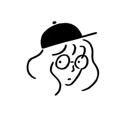 黑白线条头像女搞笑