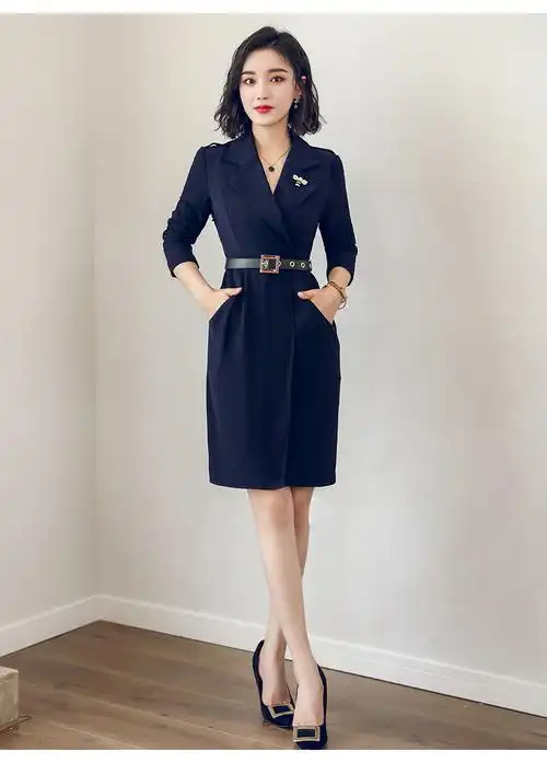 春季职业装连衣裙女2020新款时尚气质女通勤女装轻熟ol端庄大气工装