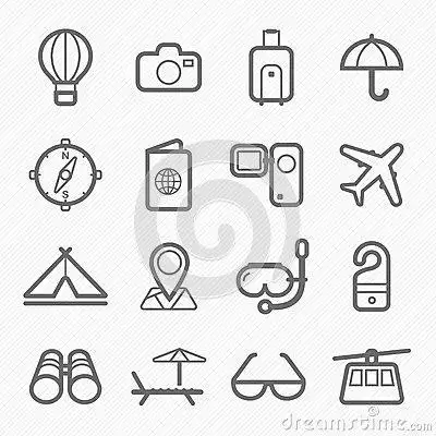 旅行手帐素材行李物品简笔画生活用品行李箱简笔画怎么画旅行壶简笔画