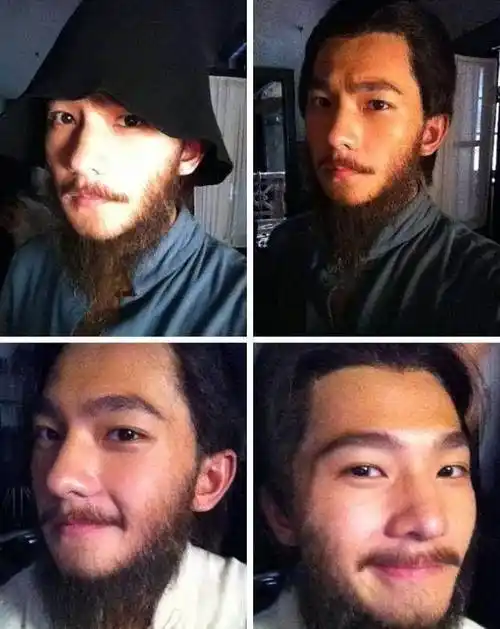 当小鲜肉蓄起胡子对鹿晗改观易烊千玺帅气依旧刘昊然皮肤好