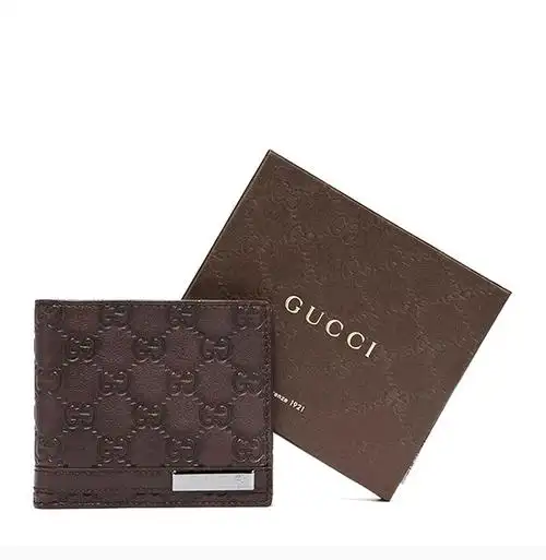 gucci/古驰 男士棕色小牛皮短款钱包 男包233107-aa61r-2019