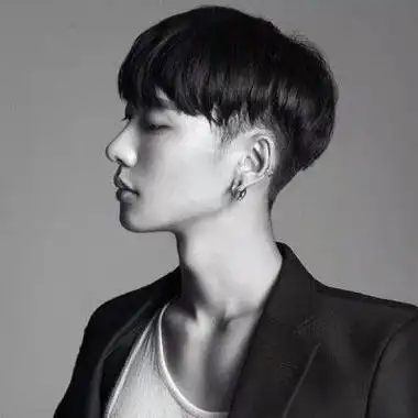 男头像帅气黑白侧脸图片