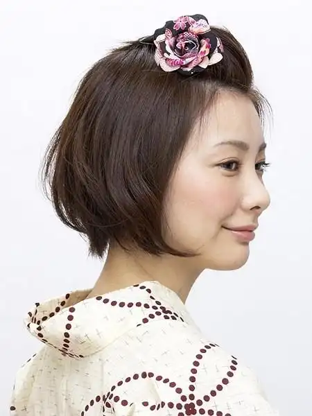 中短发怎么盘发 七夕夜短发盘发发型图片(28)