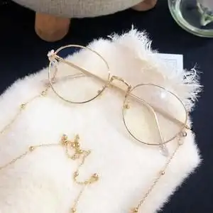 眼镜框女网红款带链