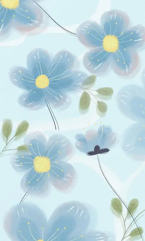 原创壁纸文艺简约花花壁纸