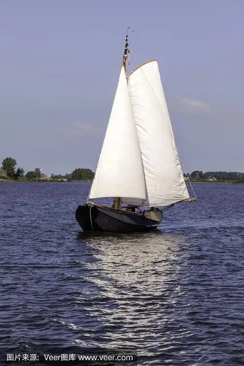 弗里斯兰湖上的荷兰帆船