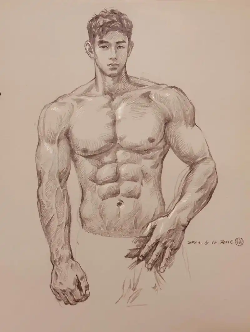 速写 #肌肉 #体育生 #健身 #185大帅哥 - 抖音