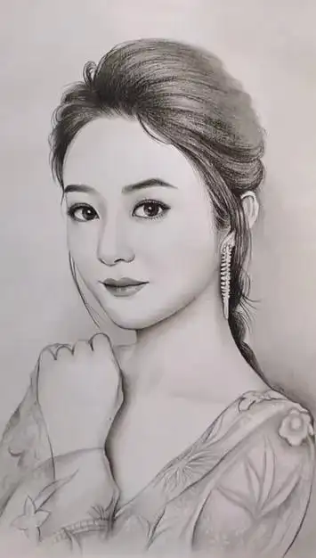 人像素描明星系列之 赵丽颖#赵丽颖#明星#手绘 #素描头像 #零基础学