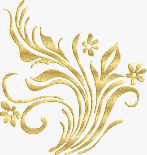 金色华丽花纹