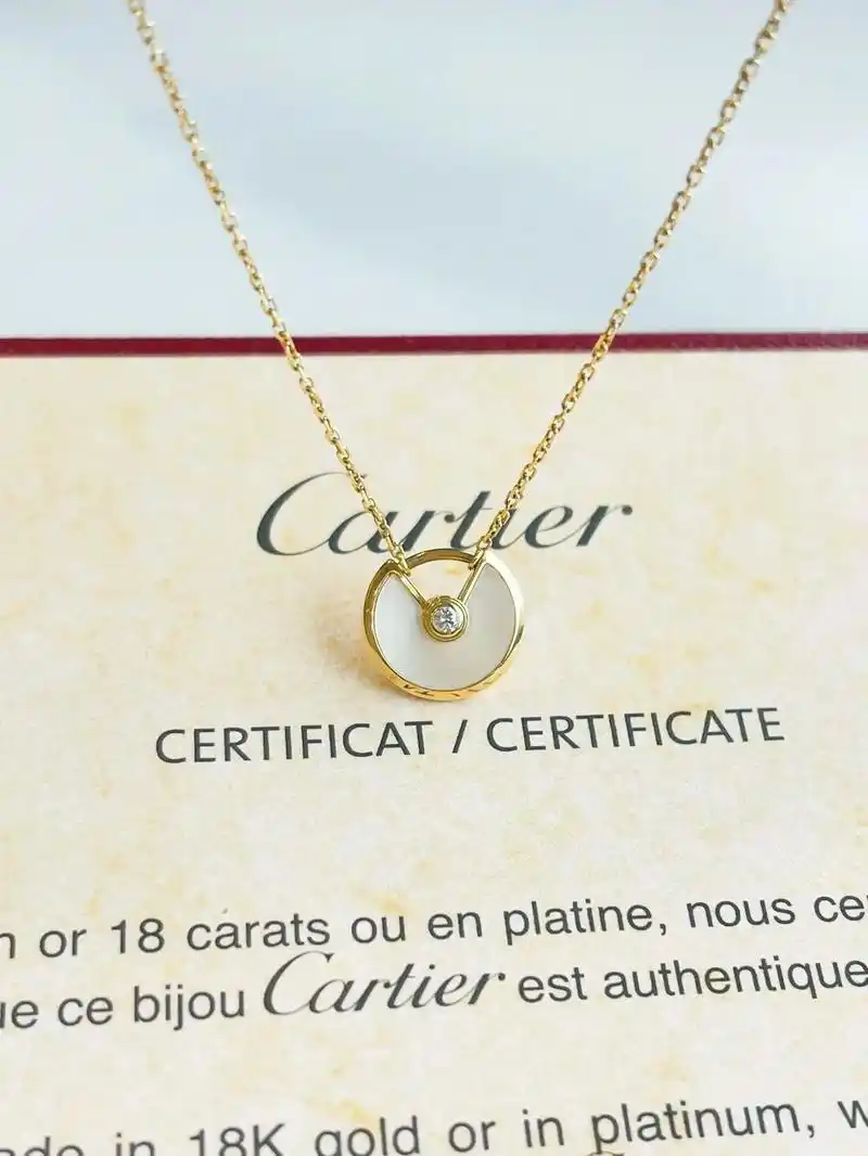 96明亮璀璨的梦想～卡地亚白护身符项链.96卡地亚amule - 抖音
