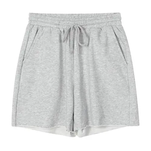 实拍~ 宽松慵懒风灰色运动短裤 白色t恤2020新款夏季俏皮两件套装