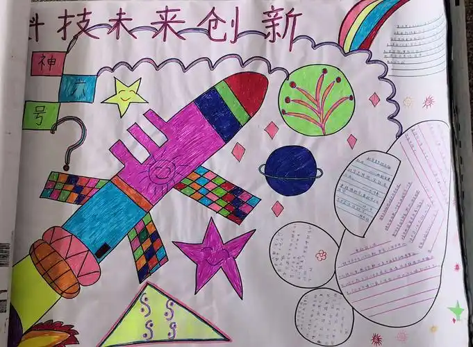 会宁县桃林中学2019年寒假"科技创新"优秀手抄报展评