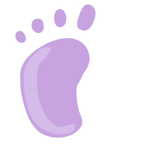 趣味卡通蓝色脚丫图形装饰元素图案设计