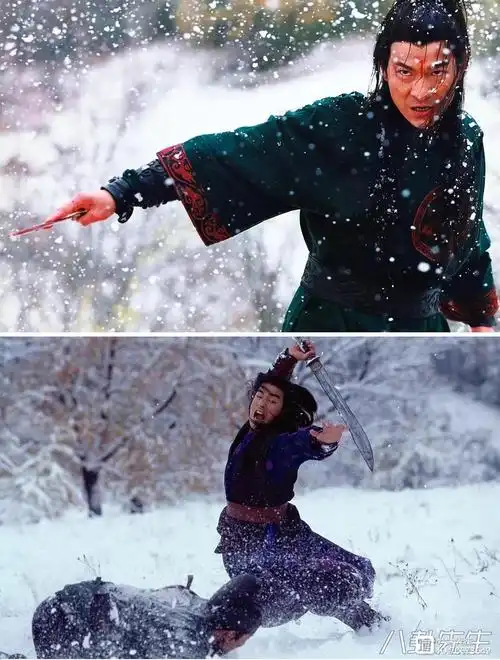 张艺谋干脆就用雪景了▼《十面埋伏》结局刘德华跟金城武决战的镜头