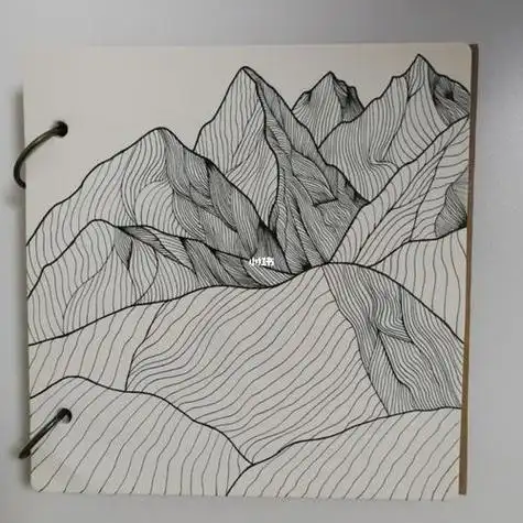 针管笔|黑白线条花卉图案装饰画|郁金香黑白线条画 | 儿童画 | 简笔画