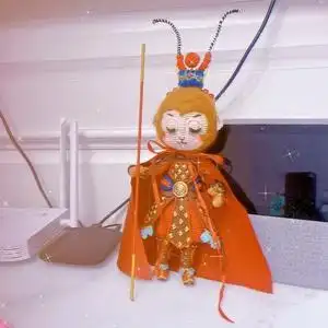 齐天大圣美猴王孙悟空眼睛可动玩偶,纯手工毛线钩织,手工不易