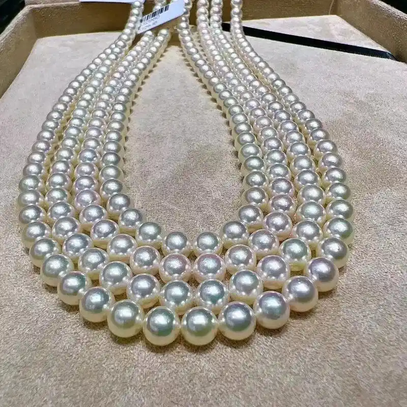 665mm羽皇金色akoya项链