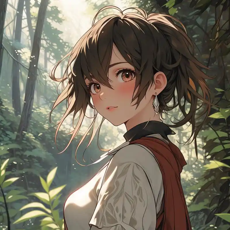 91动漫女生绿色森系头像95 探索动漫中的绿色森系世界,这些头像将