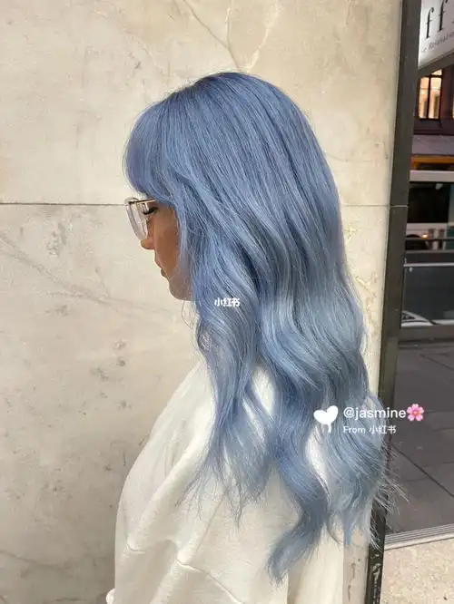 ins漂发髪色_冰蓝色_蓝色头发_欧美发色
