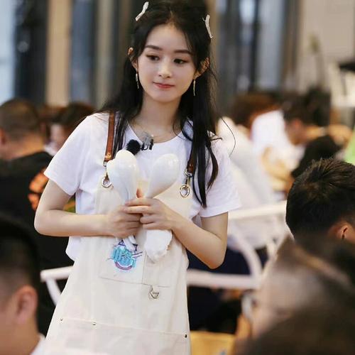 赵丽颖同款围裙女中餐厅定制logo理发咖啡师奶茶店烘焙厨房工作服