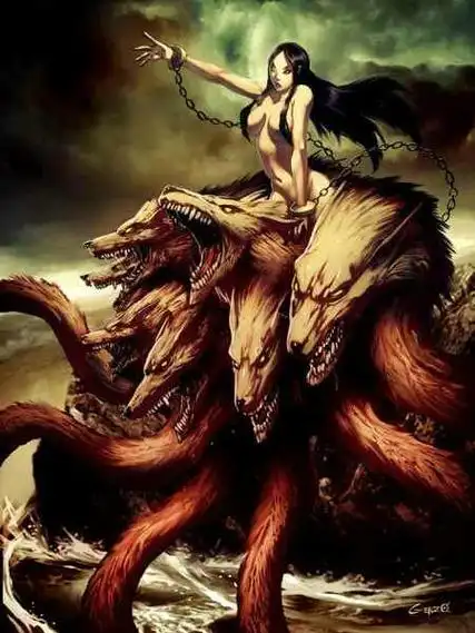 希腊神话之中,半人半蛇形象众多,但大多都是以个体形象出现,比如刻托