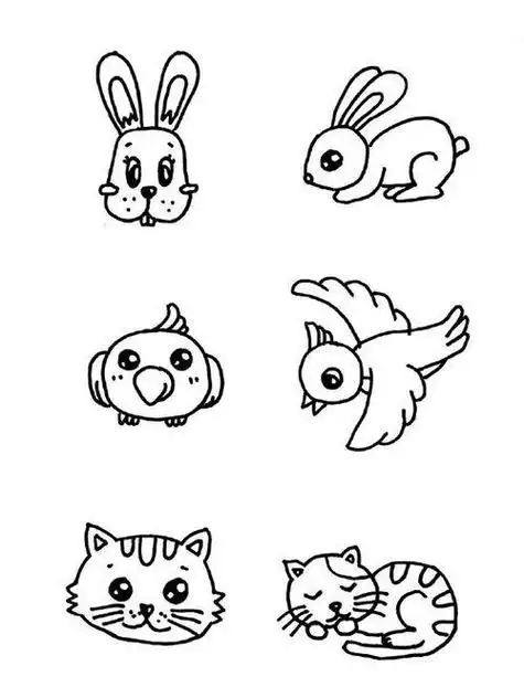 100个超萌简笔画小动物100个超萌简笔画小动物厨师卡通动物头像简笔画