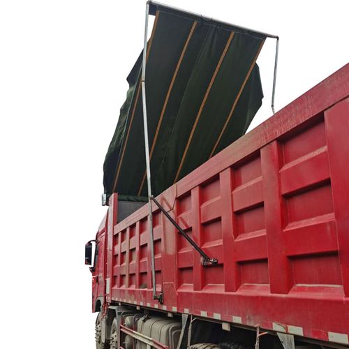 篷布货车自卸车加盖全套渣土自动电动甩杆伸缩防雨布