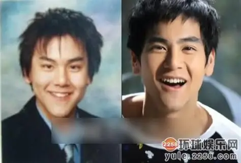 左边的彭于晏很有非主流的气质,长大后应该是张开了.