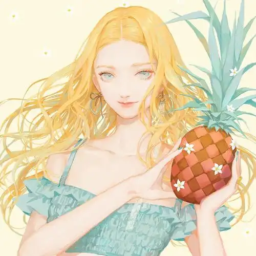 浅笑微颦萌系动漫头像喵呜23ω23女生头像冷艳森系大菠萝