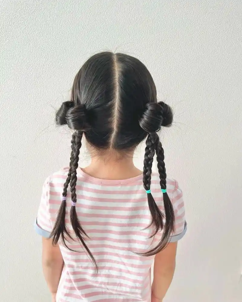 儿童日常编发# #儿童编发# #小女孩编发# #简单编发小女孩# #简单