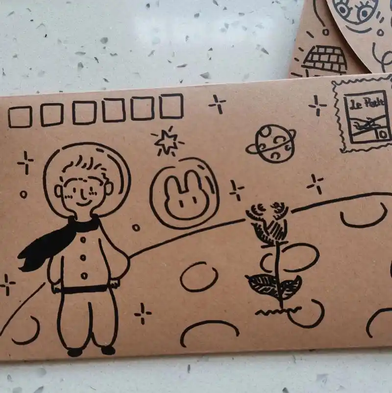 96|信封涂鸦 93为给朋友生日写信买了很多简易信封,看见分享贴在