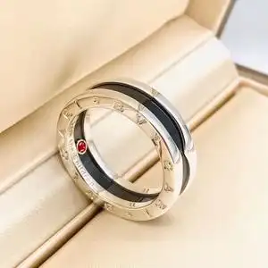 8新]bvlgari/宝格丽男女慈善款小红人银戒指56号公价4600