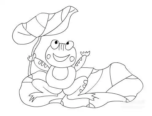 荷叶上的青蛙简笔画怎么画优质