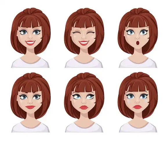 面部表情不同的人图片素材