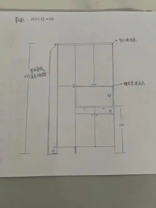 天鹅湖畔柜子草图备份,只找到这几张了.