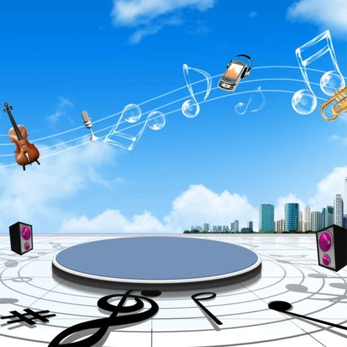 清新舞台音乐背景图