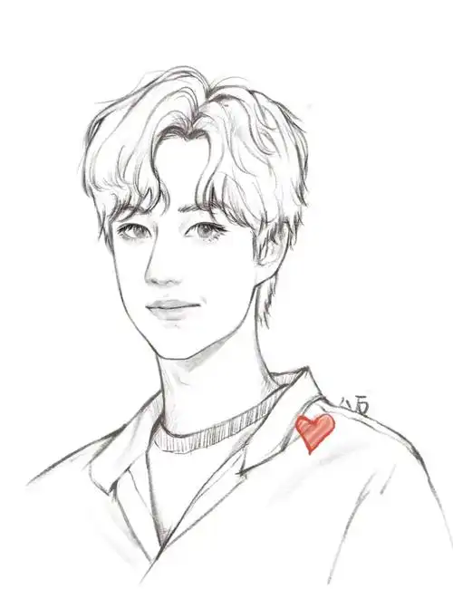 4100王一博头像线稿