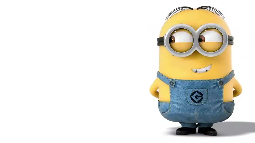 一只眼睛小黄人呆萌可爱桌面壁纸