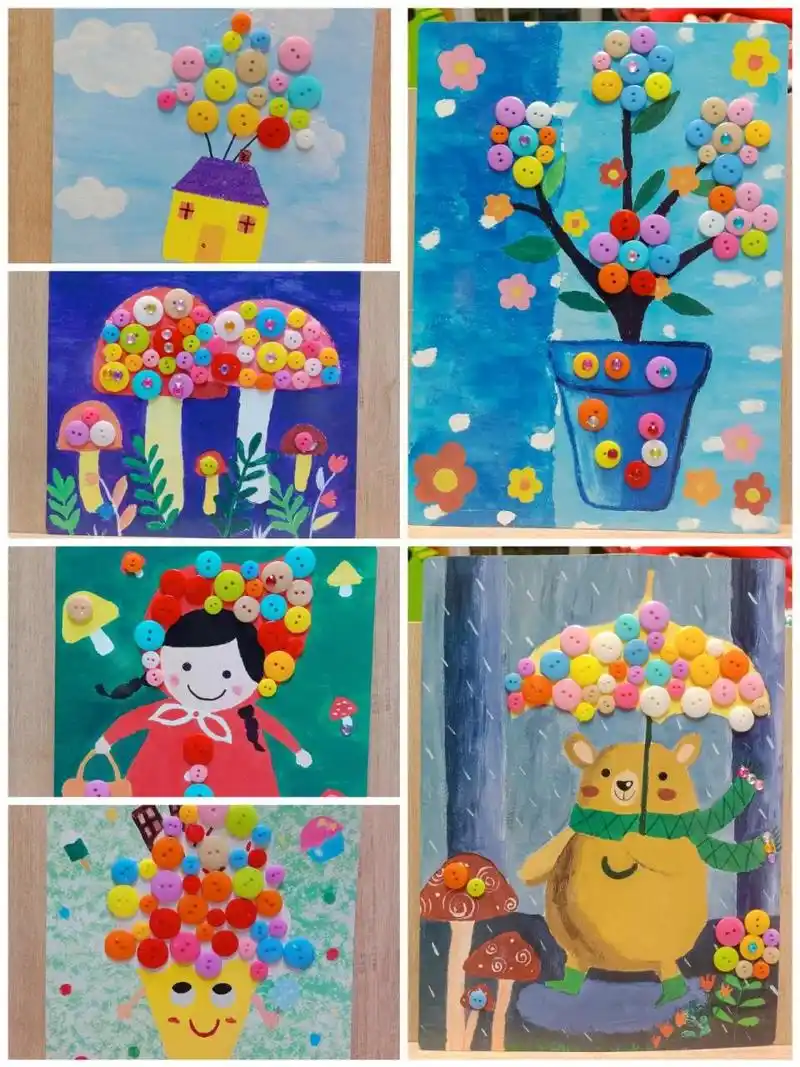 创意纽扣画好玩又好看耶~ 艺趣的手工真的不错,今天完成了创意纽扣画