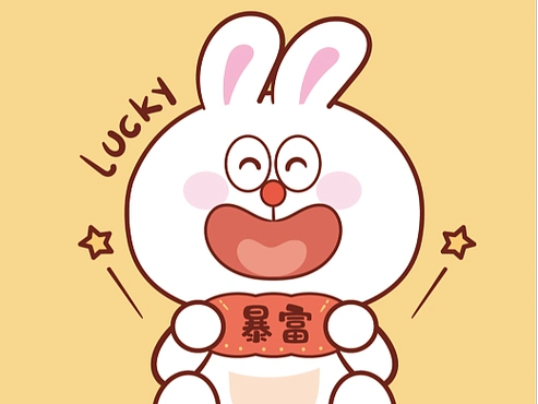 叮当兔ip卡通可爱插画表情包壁纸设计