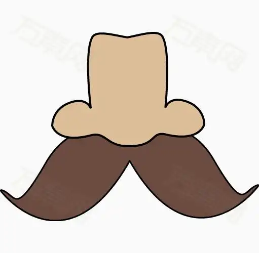 胡子卡通手绘图标元素