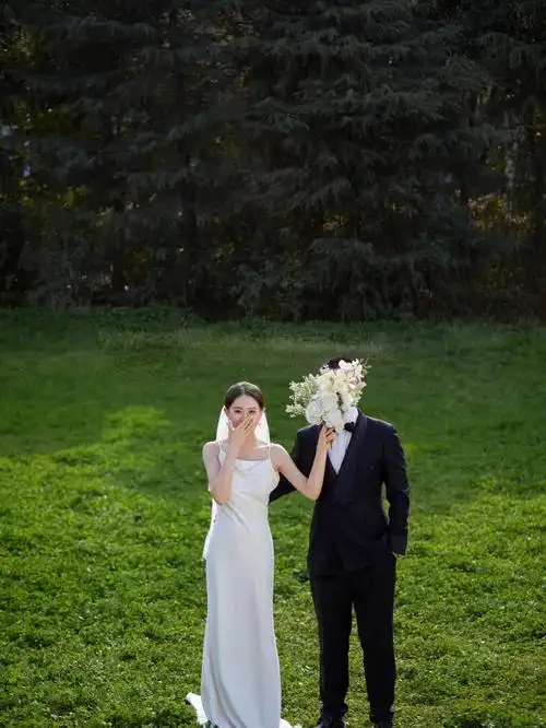 外景森系清新婚纱照